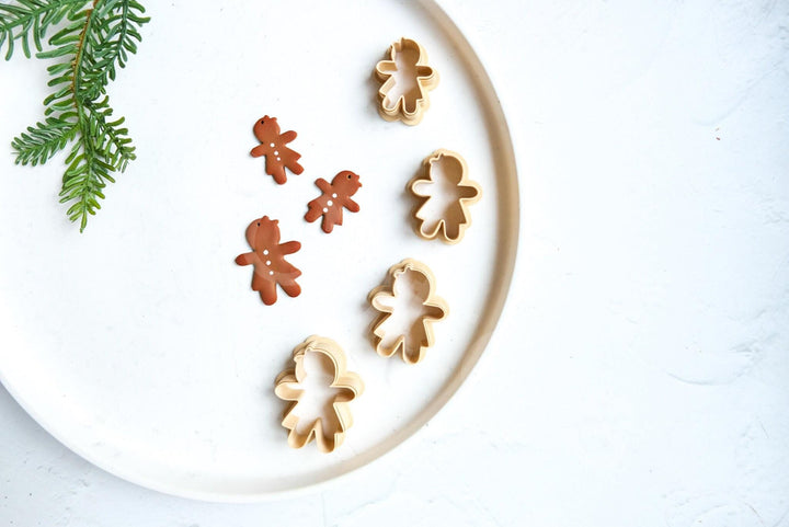 Gingerbread Girl Clay Cutter: Embossed Christmas Cookie Cutter
