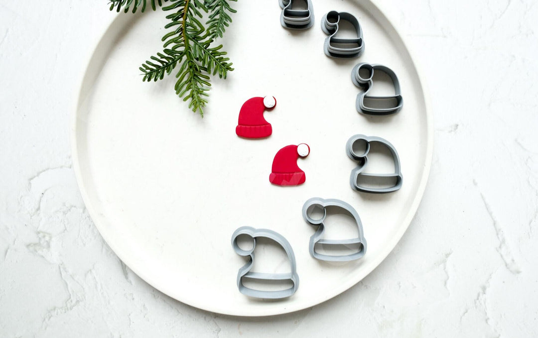 Christmas Hat Clay Cutters: Holiday Earring Making Tools