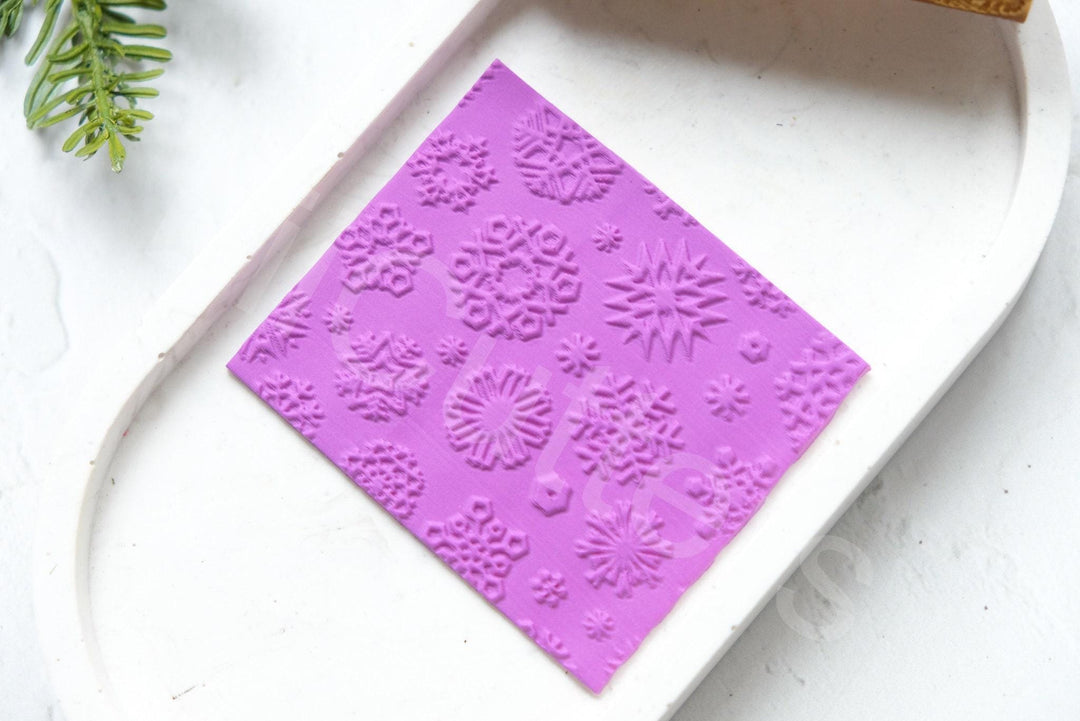 Christmas Snowflake Clay Roller: Winter Pattern Texture