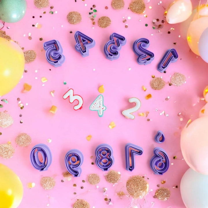 Birthday Candle Polymer Clay Cutter Set, Candle with Flame Clay cutter, Number Clay cutter, Birthday Earrings