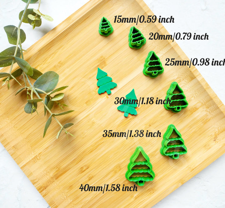 Christmas Tree Polymer Clay Cutter: 3D Printed PLA Plastic