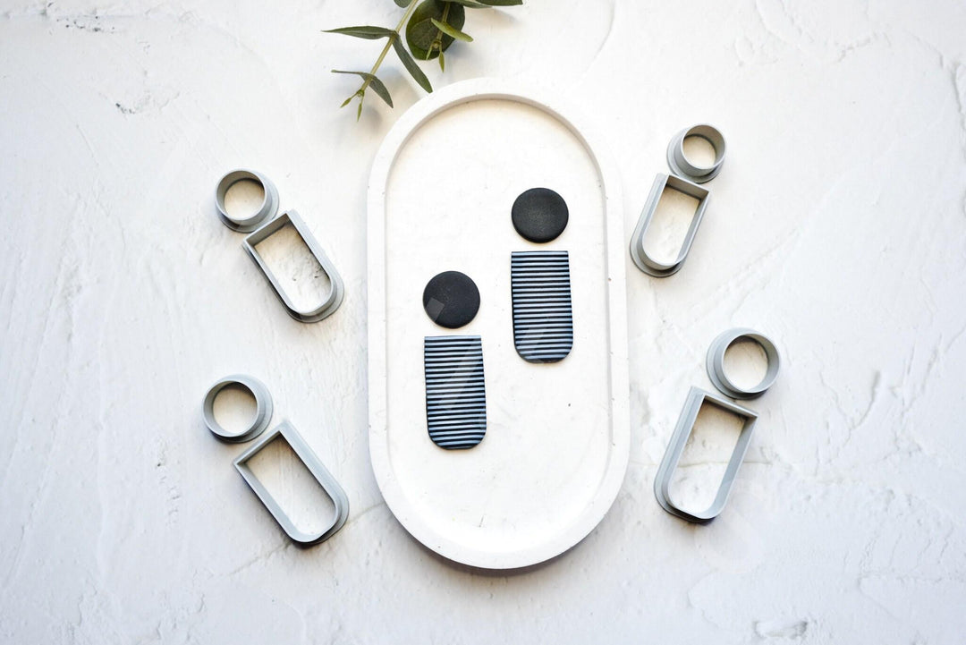 Arch & Circle Clay Cutters (2pcs): Polymer Earring Making