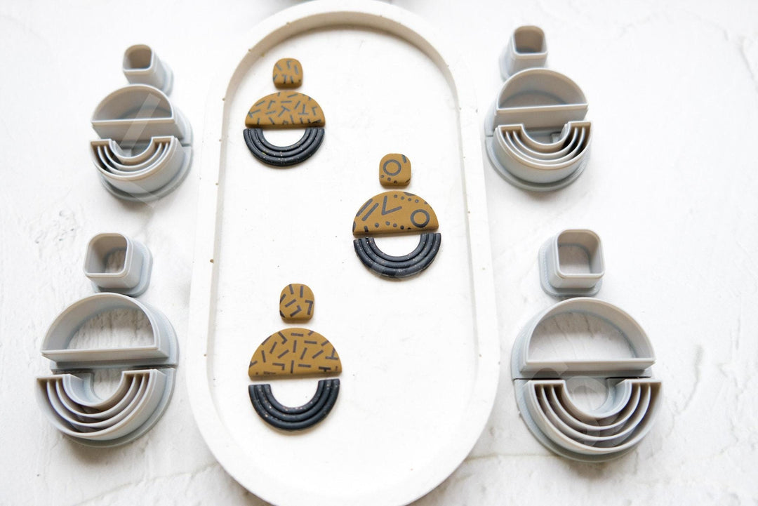 Circle Clay Cutter Set (3pc): Geometric Earring Cutters