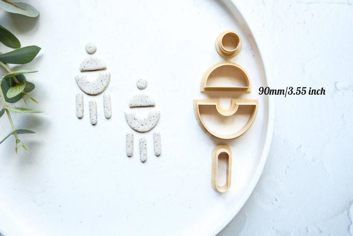 Circle Clay Cutter Set (4pc): Geometric & Scallop Earring Cutters