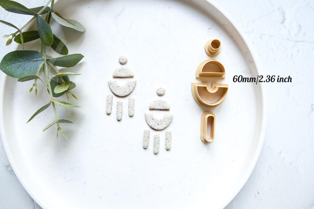 Circle Clay Cutter Set (4pc): Geometric & Scallop Earring Cutters