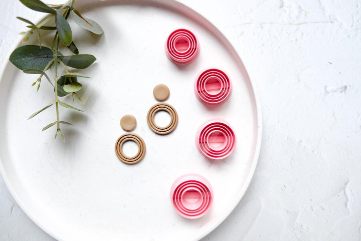 Circle Polymer Clay Cutters – Geometric Earring Making Tools, Round Clay Cutter Set in 4 Sizes, Minimalist Jewelry Shape Molds