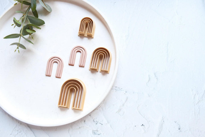 Arch Polymer Clay Cutter: Embossed Earring Design, 3D Printed