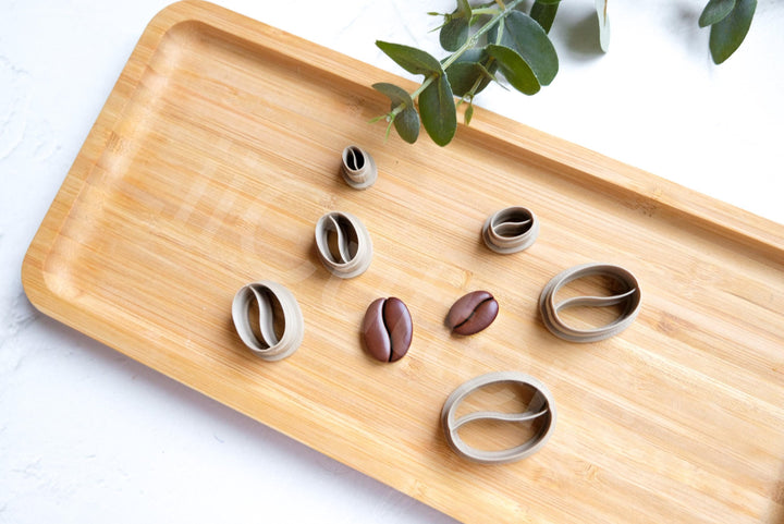 Coffee Bean Polymer Clay Cutters – Precision Crafted PLA Mold for DIY Earrings & Jewelry