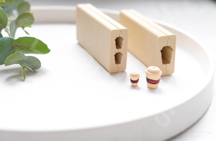 Coffee Cup Bead Roller: Polymer Clay Earring Tool (10mm & 15mm)