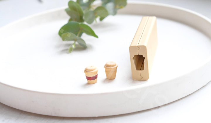 Coffee Cup Bead Roller: Polymer Clay Earring Tool (10mm & 15mm)