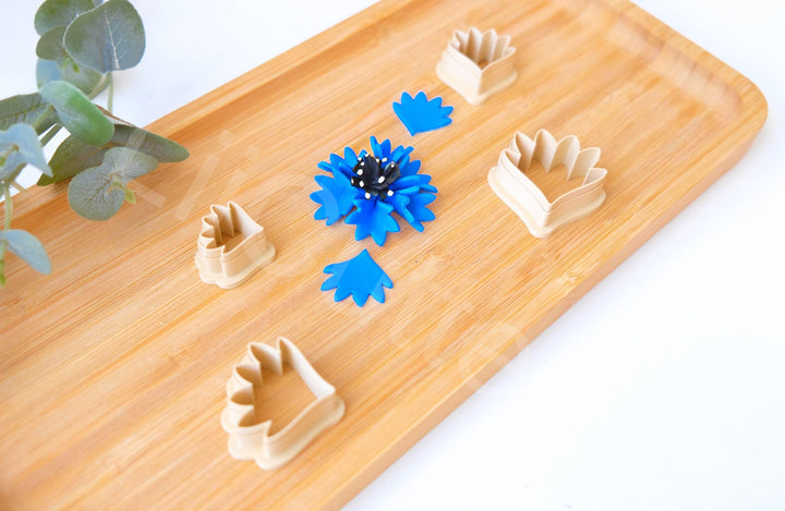Cornflower Polymer Clay Cutters – Earring Making Set for DIY Jewelry, Mini Clay Crafts, Bead Shaping, Polymer Clay Tools