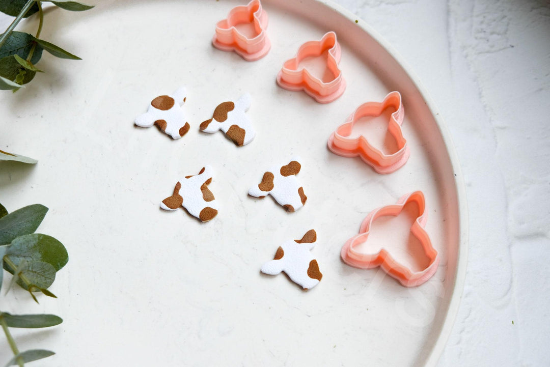 Cow Head Clay Cutter: Animal Print Earring Making Tool