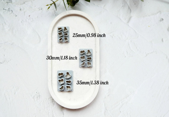 Cow Print Clay Cutter Set: Polymer Earring Making Tools