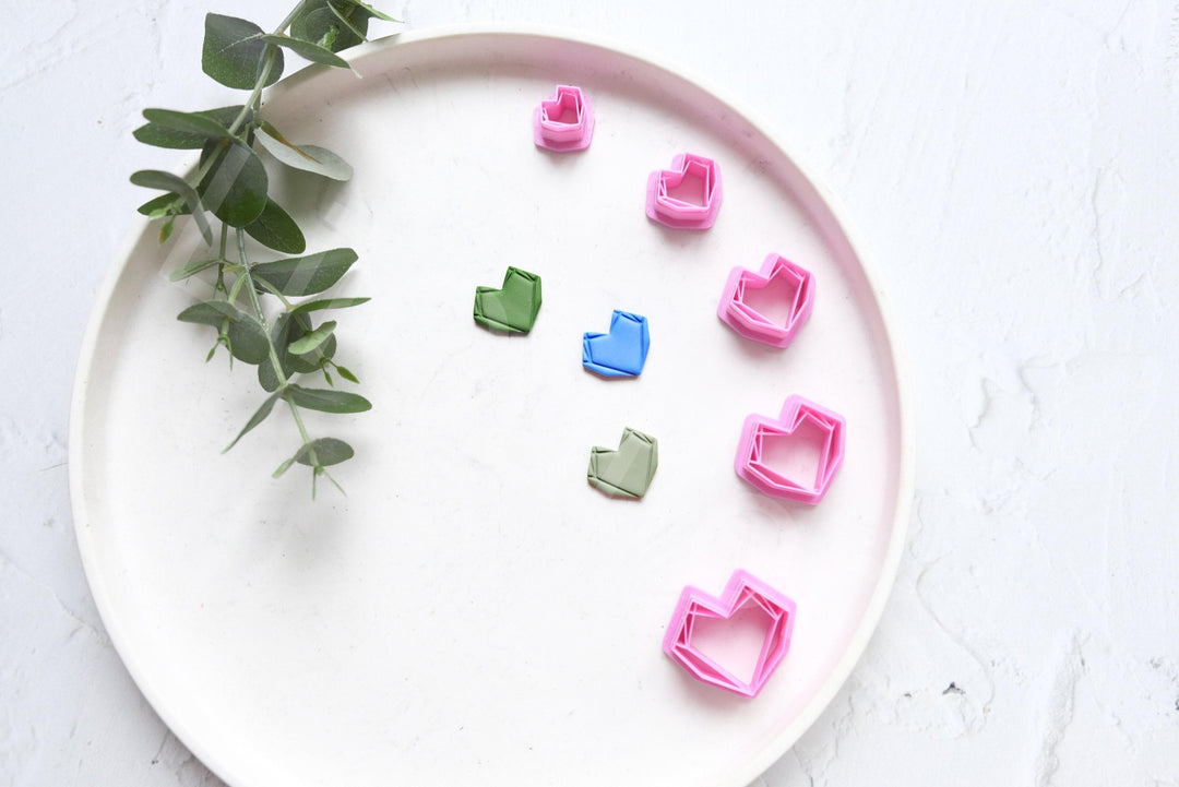 Diamond Heart Polymer Clay Cutter: Valentine Earring Tool