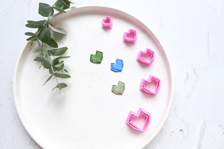 Diamond Heart Polymer Clay Cutter: Valentine Earring Tool