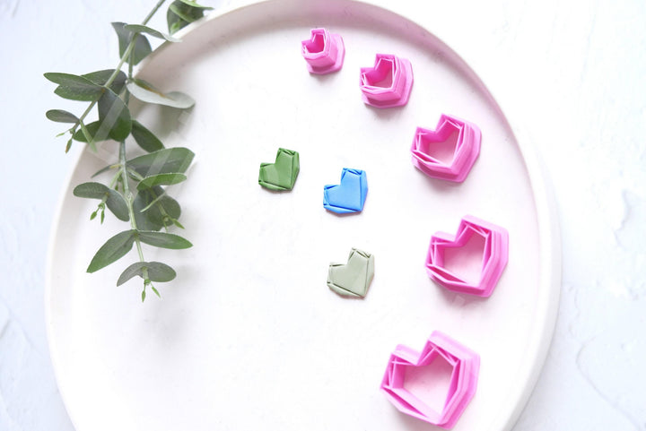 Diamond Heart Polymer Clay Cutter: Valentine Earring Tool