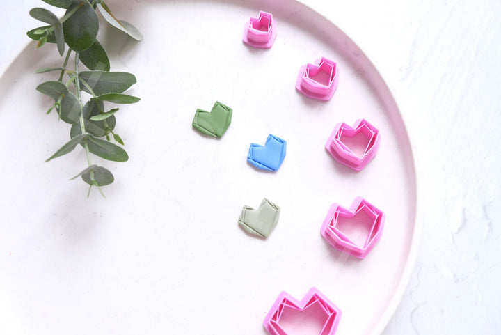 Diamond Heart Polymer Clay Cutter: Valentine Earring Tool