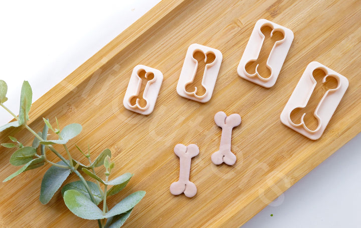 Dog Bone Cookie Cutter Set: Polymer Clay Earring Cutters, 5 Sizes