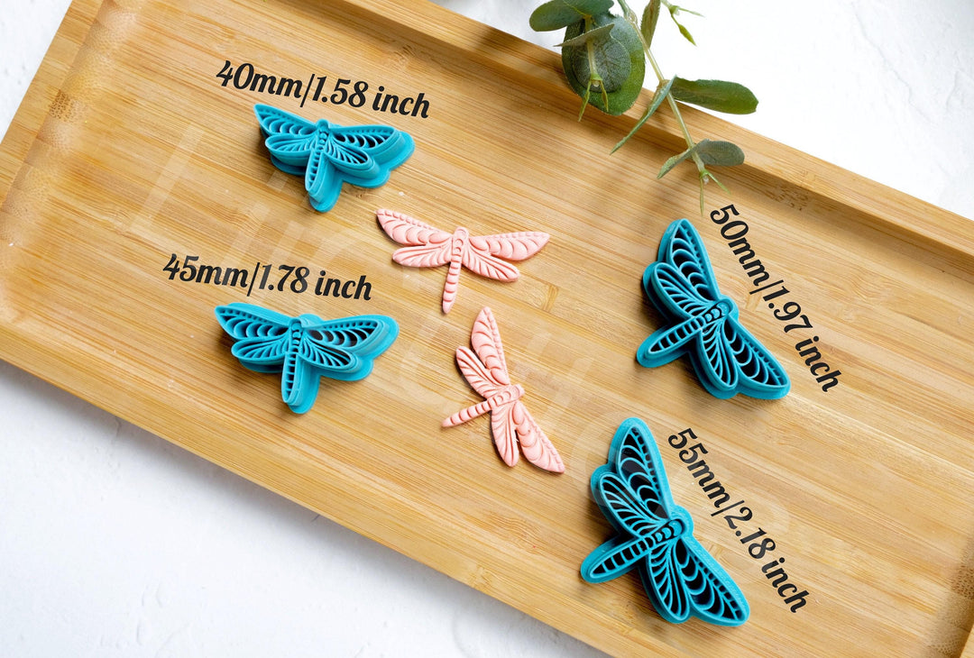 Dragonfly Polymer Clay Cutter Set: Earring & Cookie Cutters