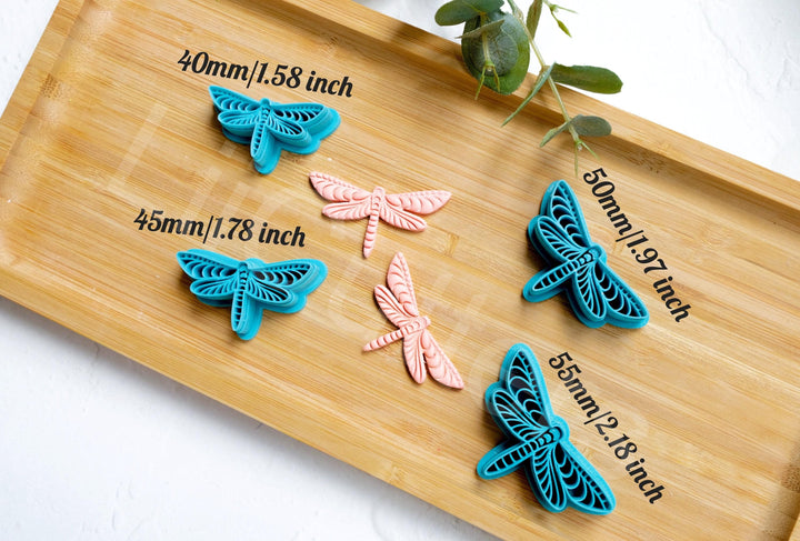 Dragonfly Polymer Clay Cutter Set: Earring & Cookie Cutters