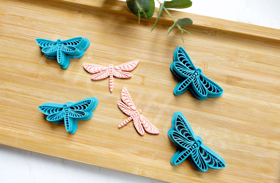 Dragonfly Polymer Clay Cutter Set: Earring & Cookie Cutters