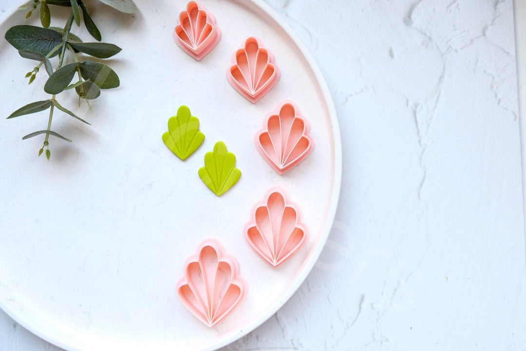 Embossed Tulip Clay Cutter Set: Polymer Clay Earring Cutters