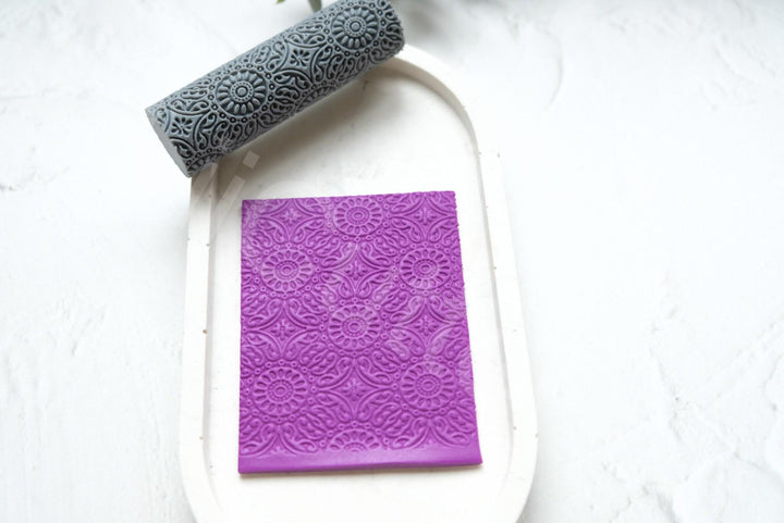 Floral Texture Roller: Seamless Clay Pattern Tool