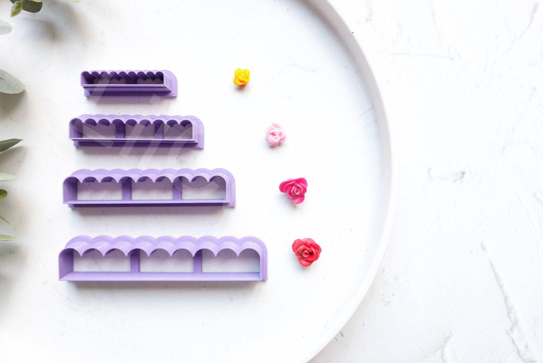 3D Printed Flower Clay Cutter Set | Rose Polymer Clay Tools for Flower & Earring Making