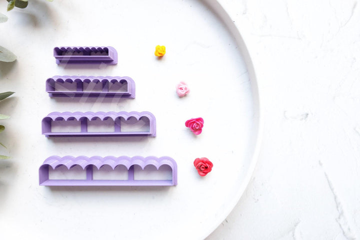 3D Printed Flower Clay Cutter Set | Rose Polymer Clay Tools for Flower & Earring Making