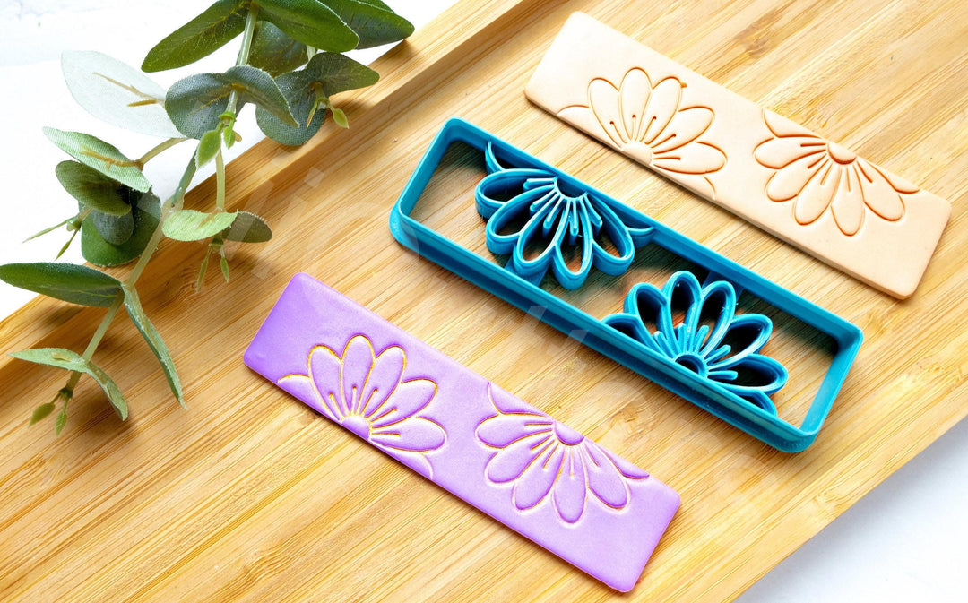 Sunflower Bookmark Clay Cutter: 3D Printed Polymer Clay Tool