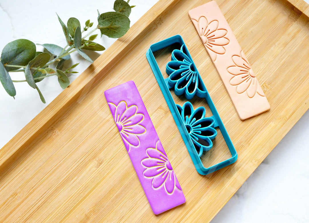 Sunflower Bookmark Clay Cutter: 3D Printed Polymer Clay Tool