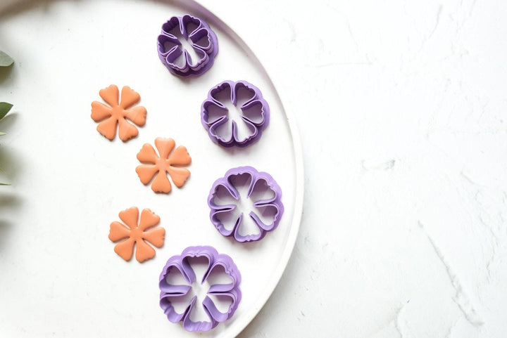 Flower Clay Cutter Set: Geometric Boho Earring Cutters