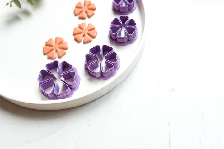 Flower Clay Cutter Set: Geometric Boho Earring Cutters