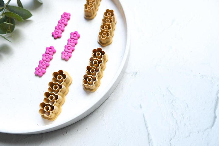 Daisy Flower Hoop Clay Cutter Set: Polymer Clay Earring Cutters
