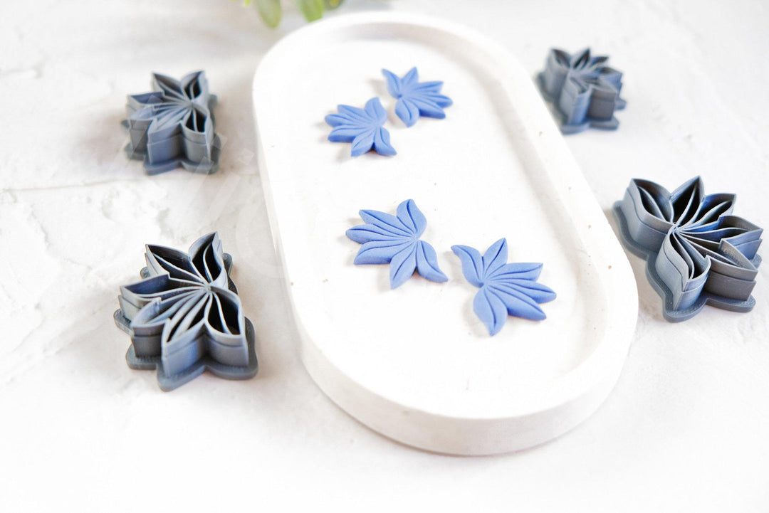Hyacinth Flower Clay Cutter Set: Embossed Polymer Clay Earring Cutters