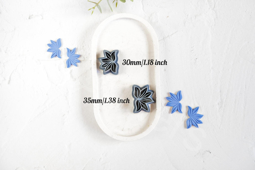 Hyacinth Flower Clay Cutter Set: Embossed Polymer Clay Earring Cutters