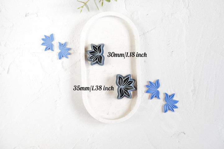 Hyacinth Flower Clay Cutter Set: Embossed Polymer Clay Earring Cutters