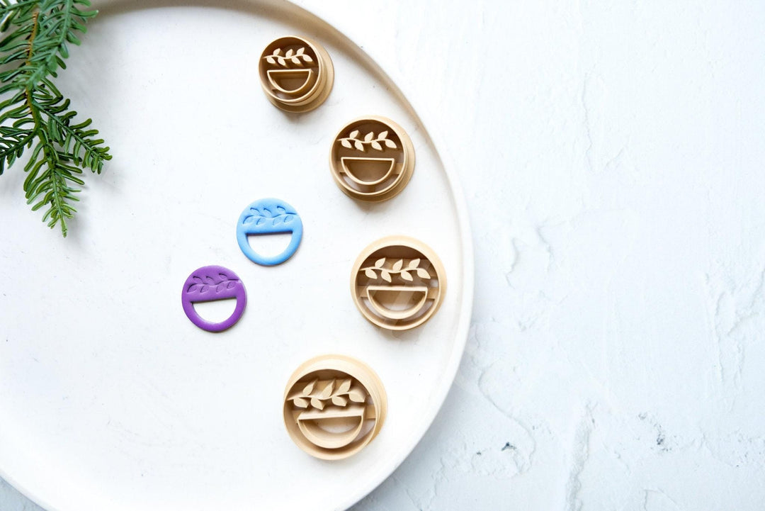 Floral Macrame Polymer Clay Cutter: Boho Earring, Hair Clip, Donut Stamp