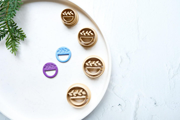 Floral Macrame Polymer Clay Cutter: Boho Earring, Hair Clip, Donut Stamp