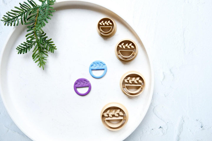 Floral Macrame Polymer Clay Cutter: Boho Earring, Hair Clip, Donut Stamp