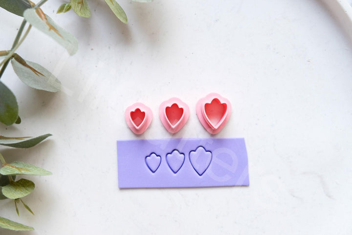 Mini Flower Petal Clay Cutter Set: Mini Polymer Clay Cutters (10-15mm), Leaf Cutter, Flower leaf cutter, Mini flower earring tool