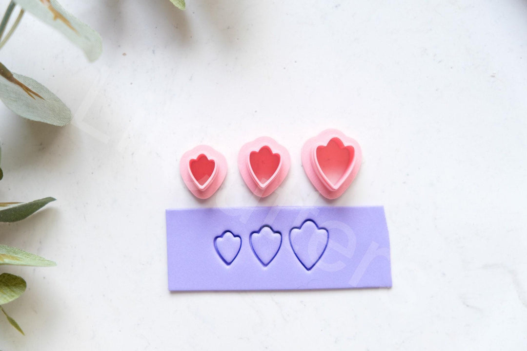 Mini Flower Petal Clay Cutter Set: Mini Polymer Clay Cutters (10-15mm), Leaf Cutter, Flower leaf cutter, Mini flower earring tool