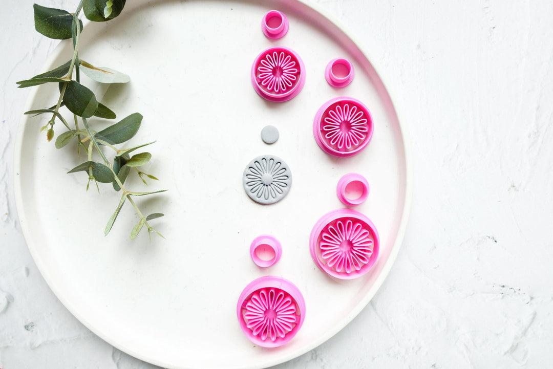 Daisy Flower Polymer Clay Cutter Set (2pc) - 40-55mm