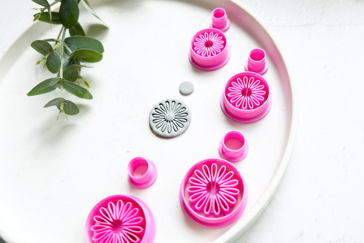 Daisy Flower Polymer Clay Cutter Set (2pc) - 40-55mm