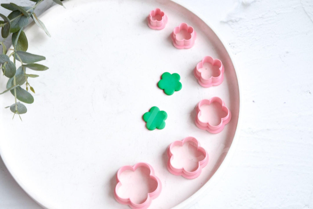 Flower Polymer Clay Cutters: Botanical Earring Making, 3D Printed