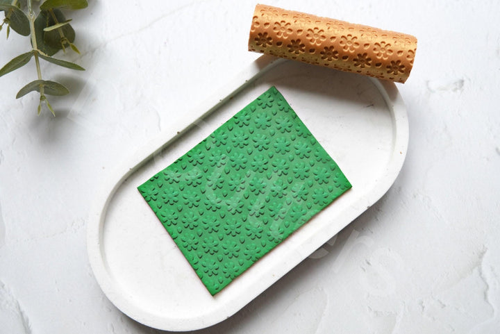 Daisy Flower Texture Roller: Polymer Clay Pattern Tool