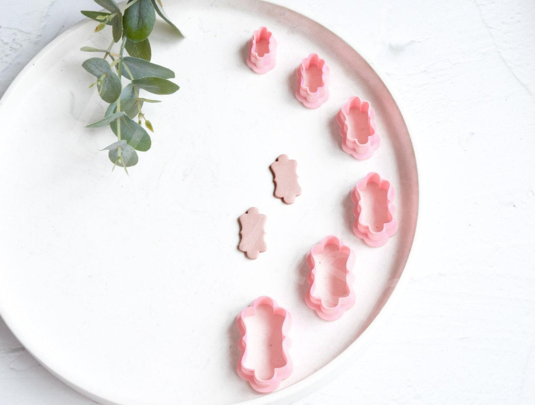 Moroccan Frame Polymer Clay Cutter: Geometric Earring Design