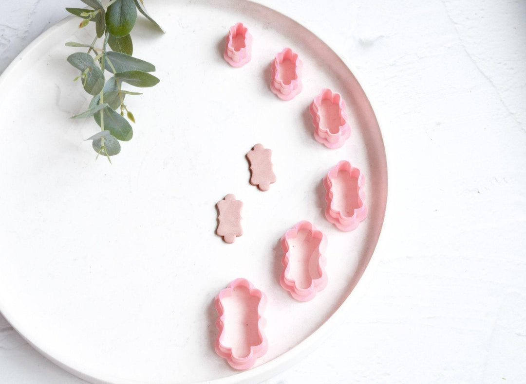Moroccan Frame Polymer Clay Cutter: Geometric Earring Design