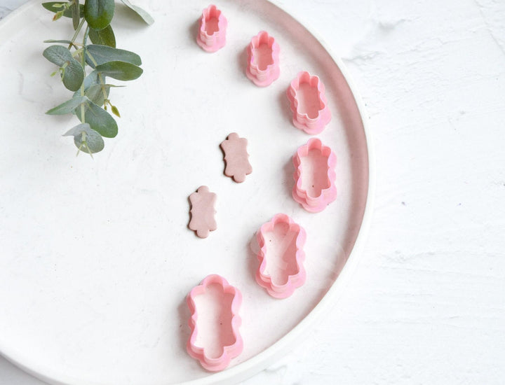 Moroccan Frame Polymer Clay Cutter: Geometric Earring Design