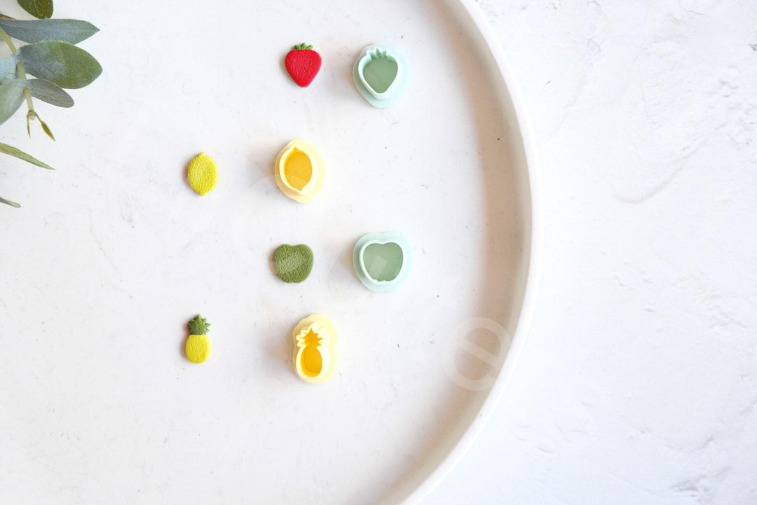 Fruit Stud Earring Clay Cutter Set: Mini Polymer Clay Cutters